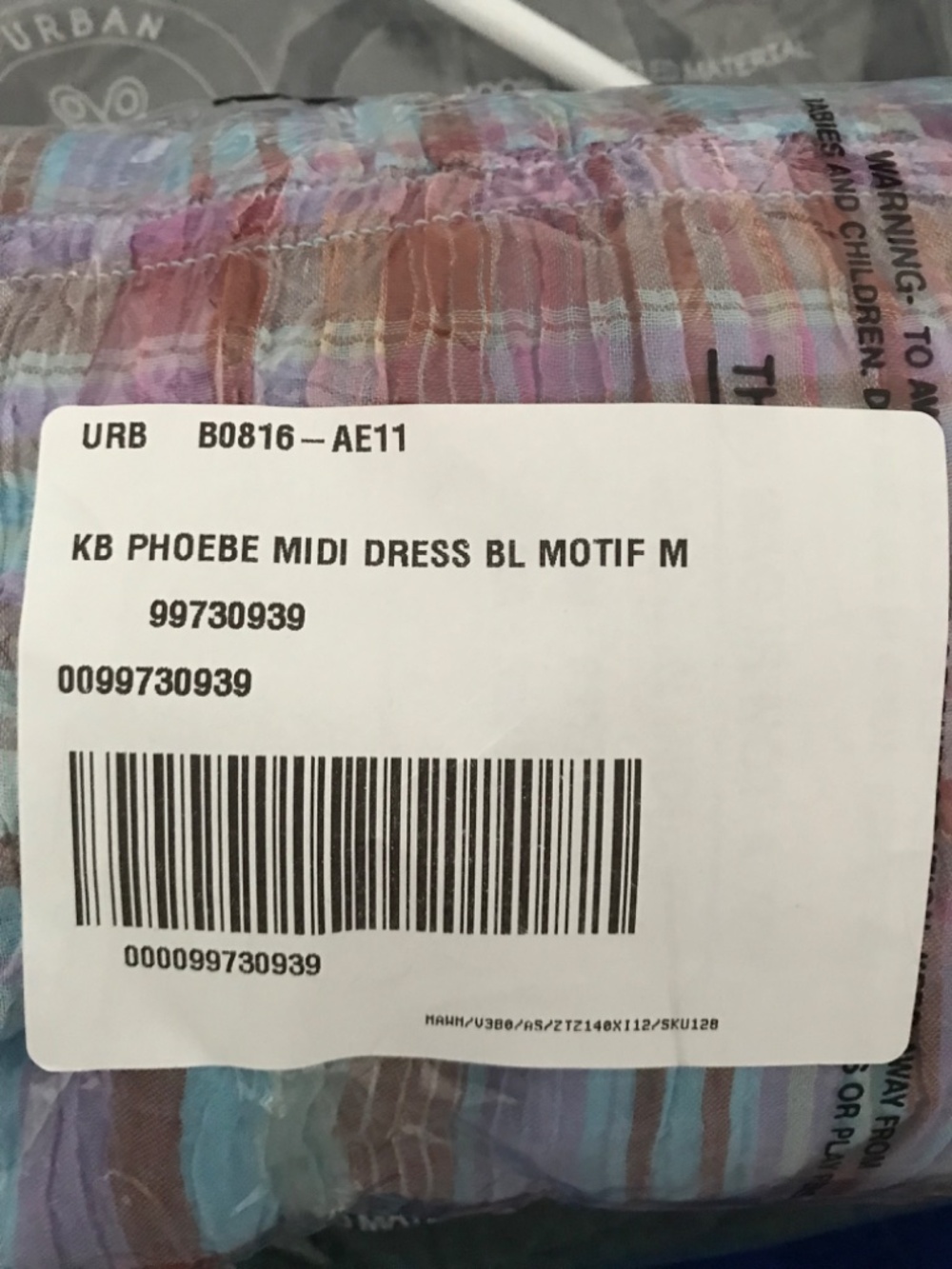 NWT Kimchi Blue Phoebe Open-Back Halter Knee Length Dress M Blue Purple - Picture 10 of 10